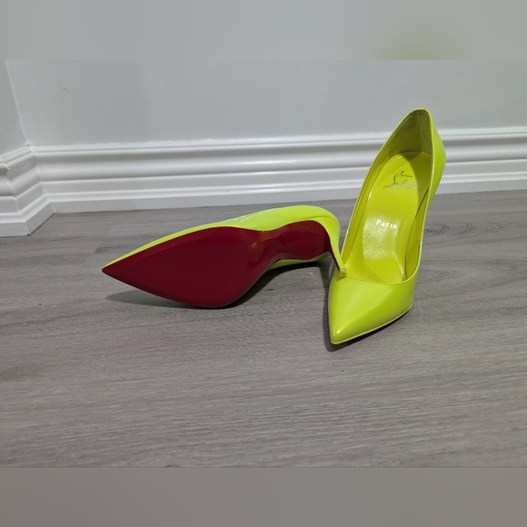 Christian Louboutin Women Kate 100 Pumps Yellow - Picture 4 of 6